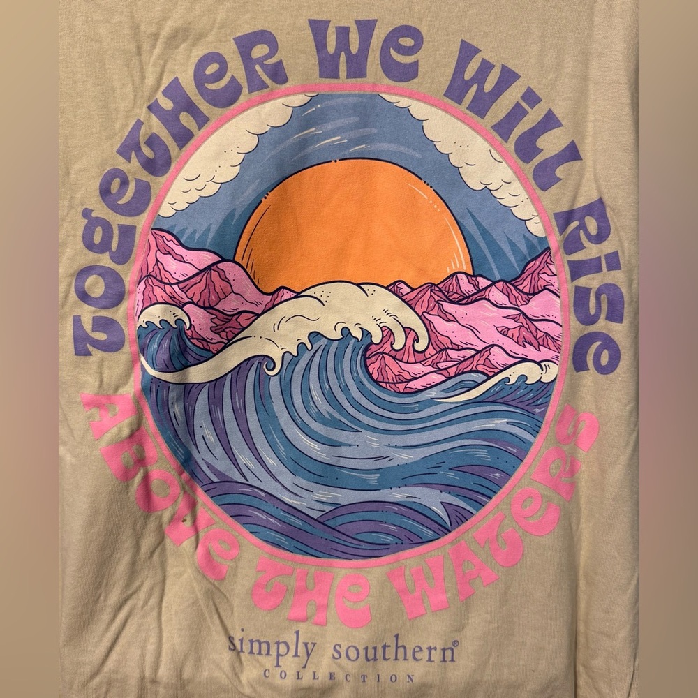Simply Southern Beige Short Sleeve Tee - Picture 4 of 5